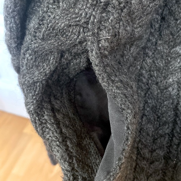 VINCE oversized shawl cardigan Charcoal Brown S/P - Picture 3 of 7